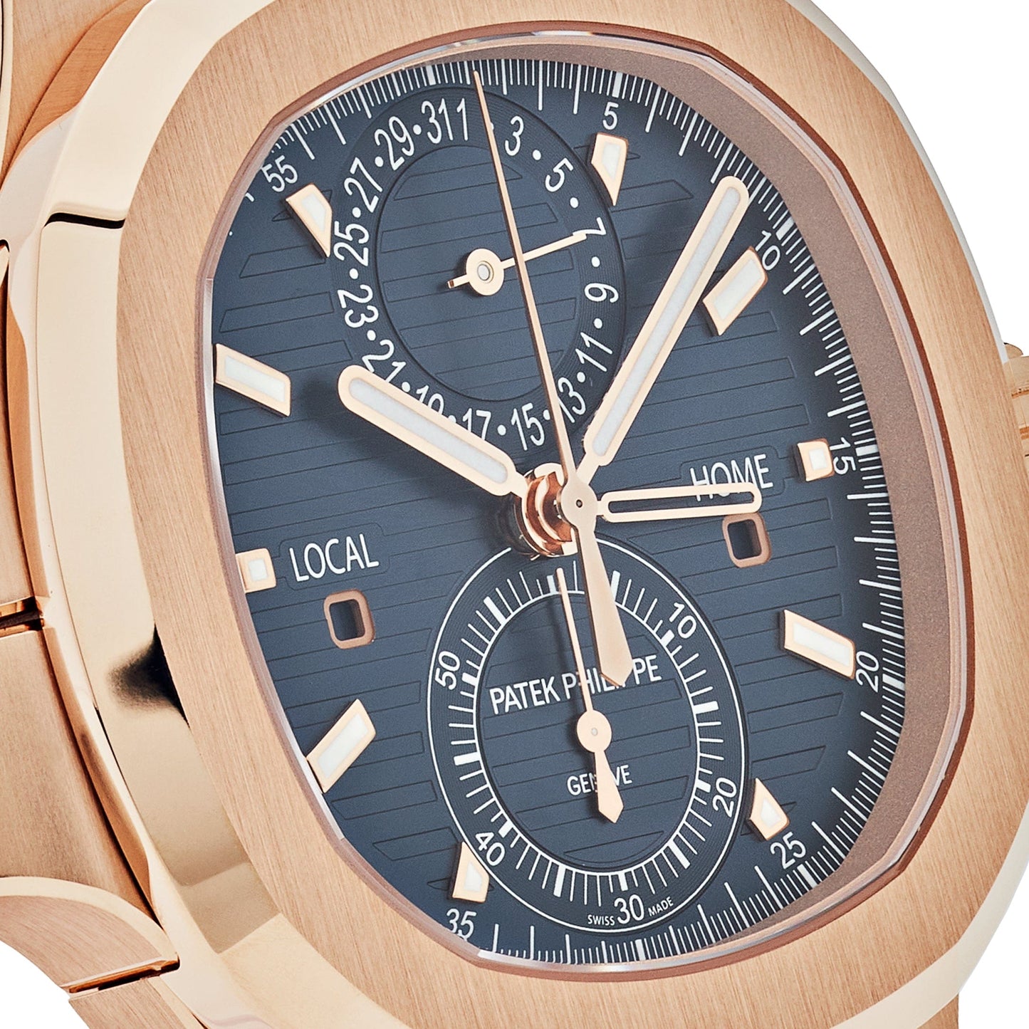 Patek Philippe Nautilus 5990/1R-001 Travel Time Chronograph Rose Gold Blue Dial (2022)