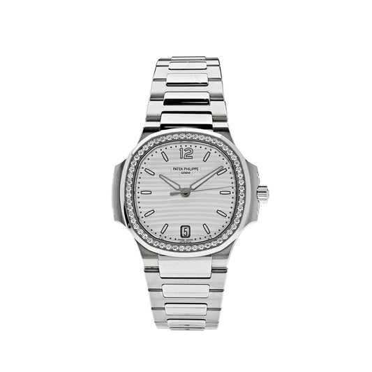 Patek Philippe Nautilus 7118/1200A-010 'Ladies' Stainless Steel Silver Dial Diamond Bezel (2024)