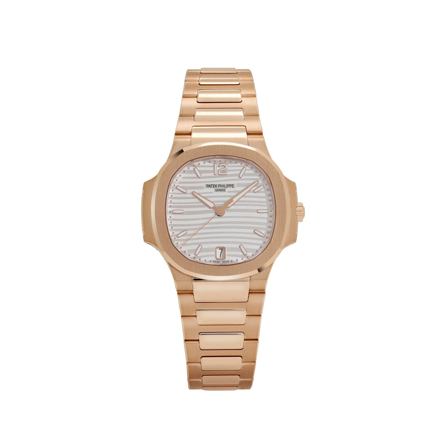 Patek Philippe Nautilus 7118/1R-001 'Ladies' Automatic Rose Gold Silvery Opaline Dial