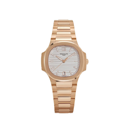 Patek Philippe Nautilus 7118/1R-001 'Ladies' Automatic Rose Gold Silvery Opaline Dial