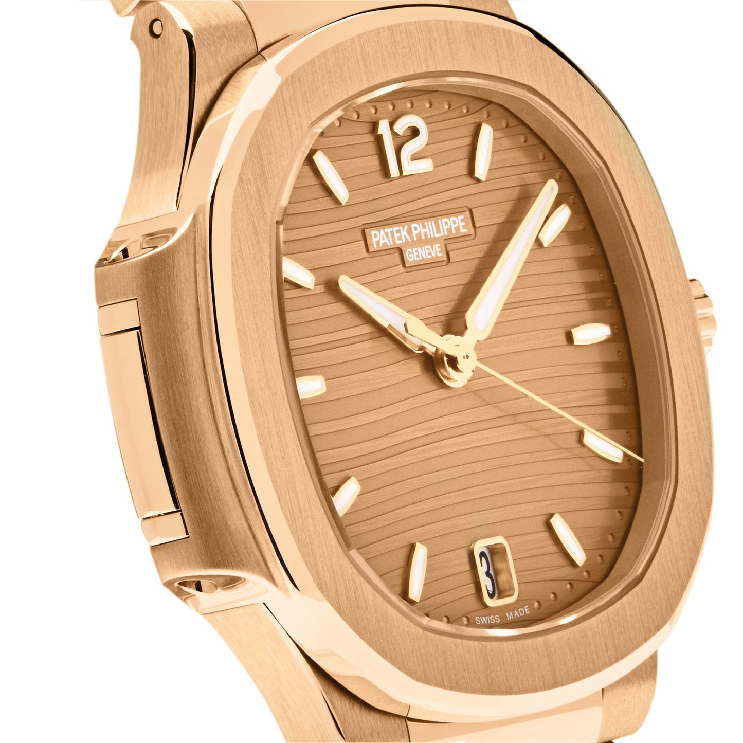 Patek Philippe Nautilus 7118/1R-010 'Ladies' Rose Gold Champagne Golden Dial