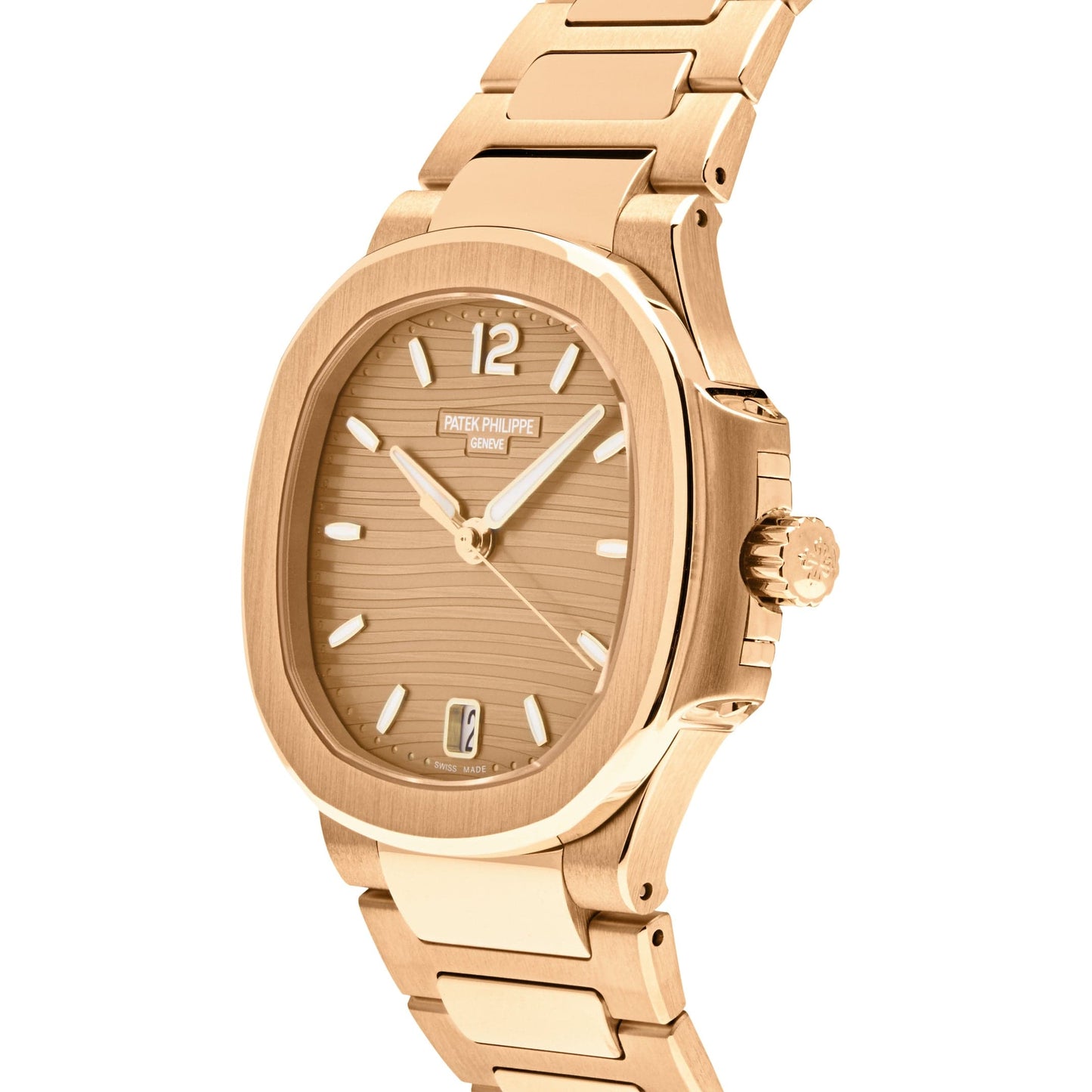 Patek Philippe Nautilus 7118/1R-010 'Ladies' Rose Gold Champagne Golden Dial