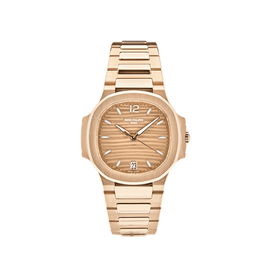 Patek Philippe Nautilus 7118/1R-010 'Ladies' Rose Gold Champagne Golden Dial