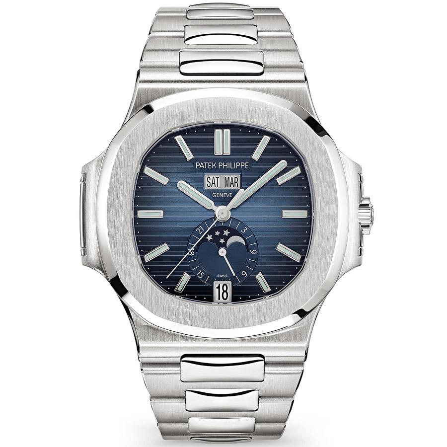 Patek Philippe Nautilus Annual Calendar Moon Phase 40mm 5726-1A-014 Blue Dial