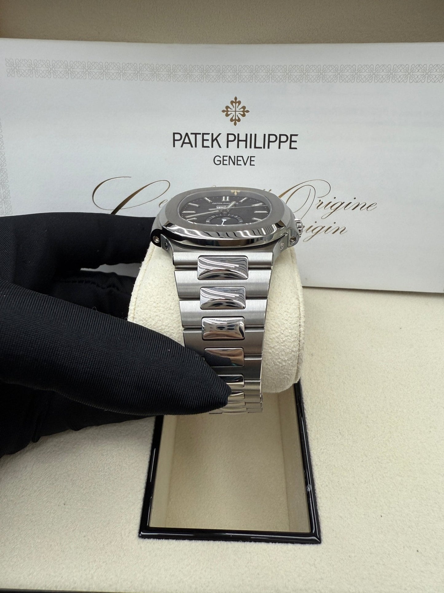 Patek Philippe Nautilus Annual Calendar Stainless Steel with Blue Dial/ Moon Phase (Ref#5726/1A-014)