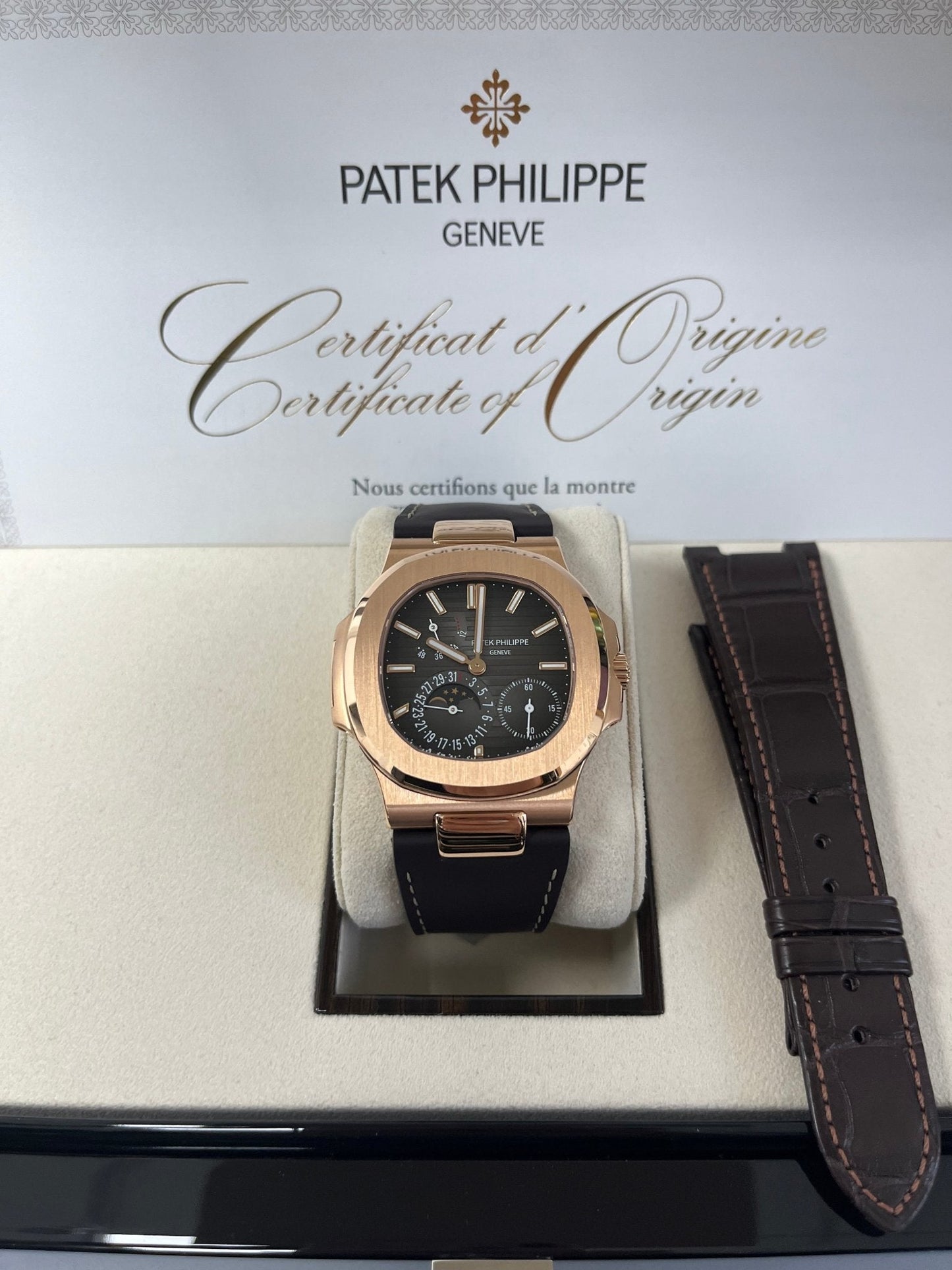 Patek Philippe Nautilus Black Dial Ref #5712R-001