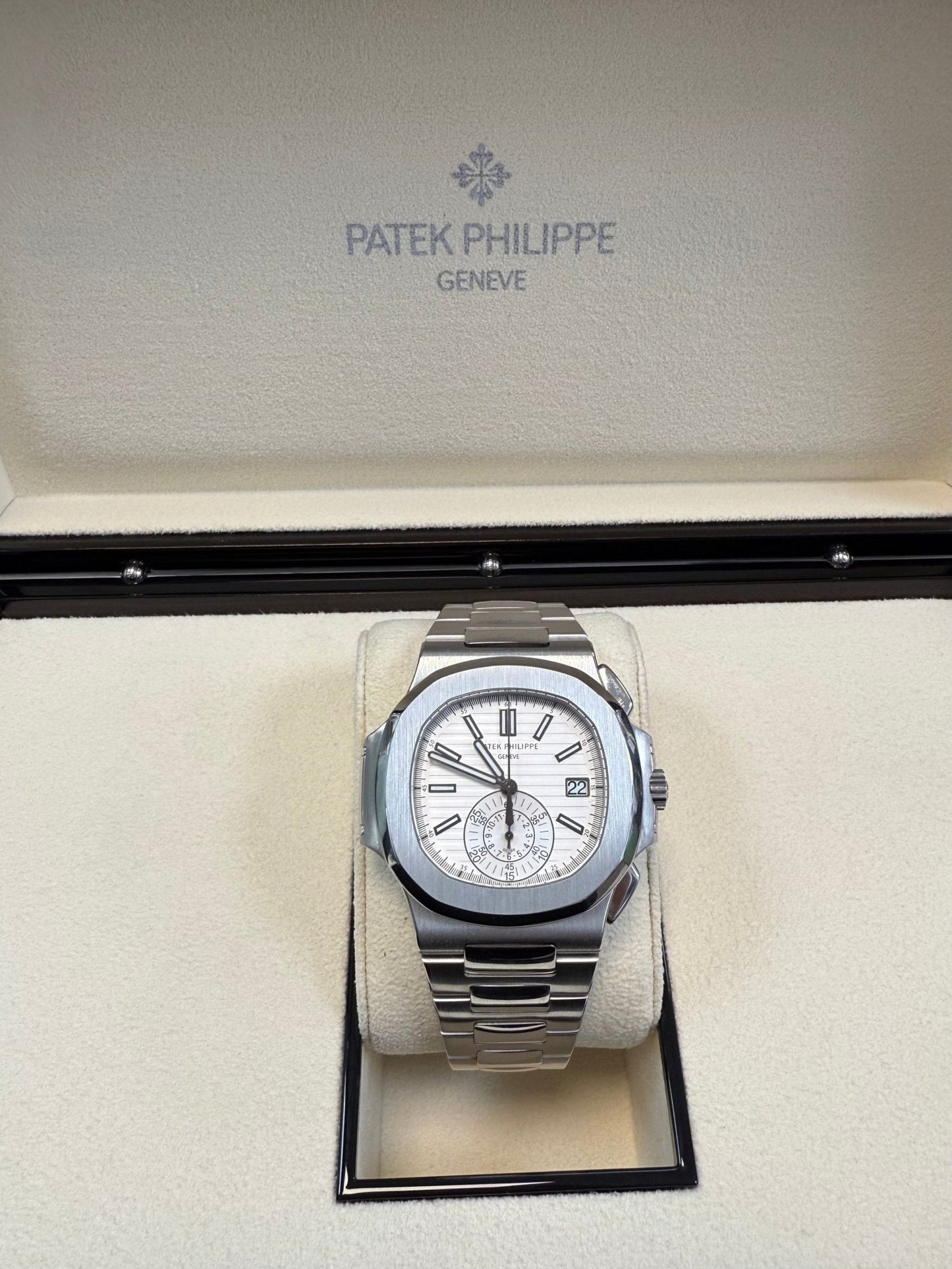Patek Philippe Nautilus Chronograph White Dial 5980/1A-019