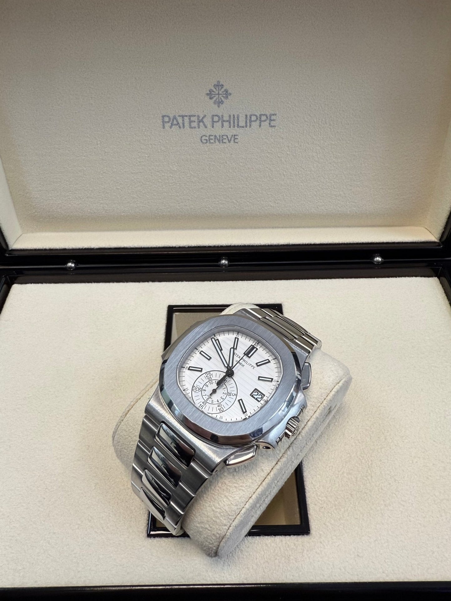 Patek Philippe Nautilus Chronograph White Dial 5980/1A-019