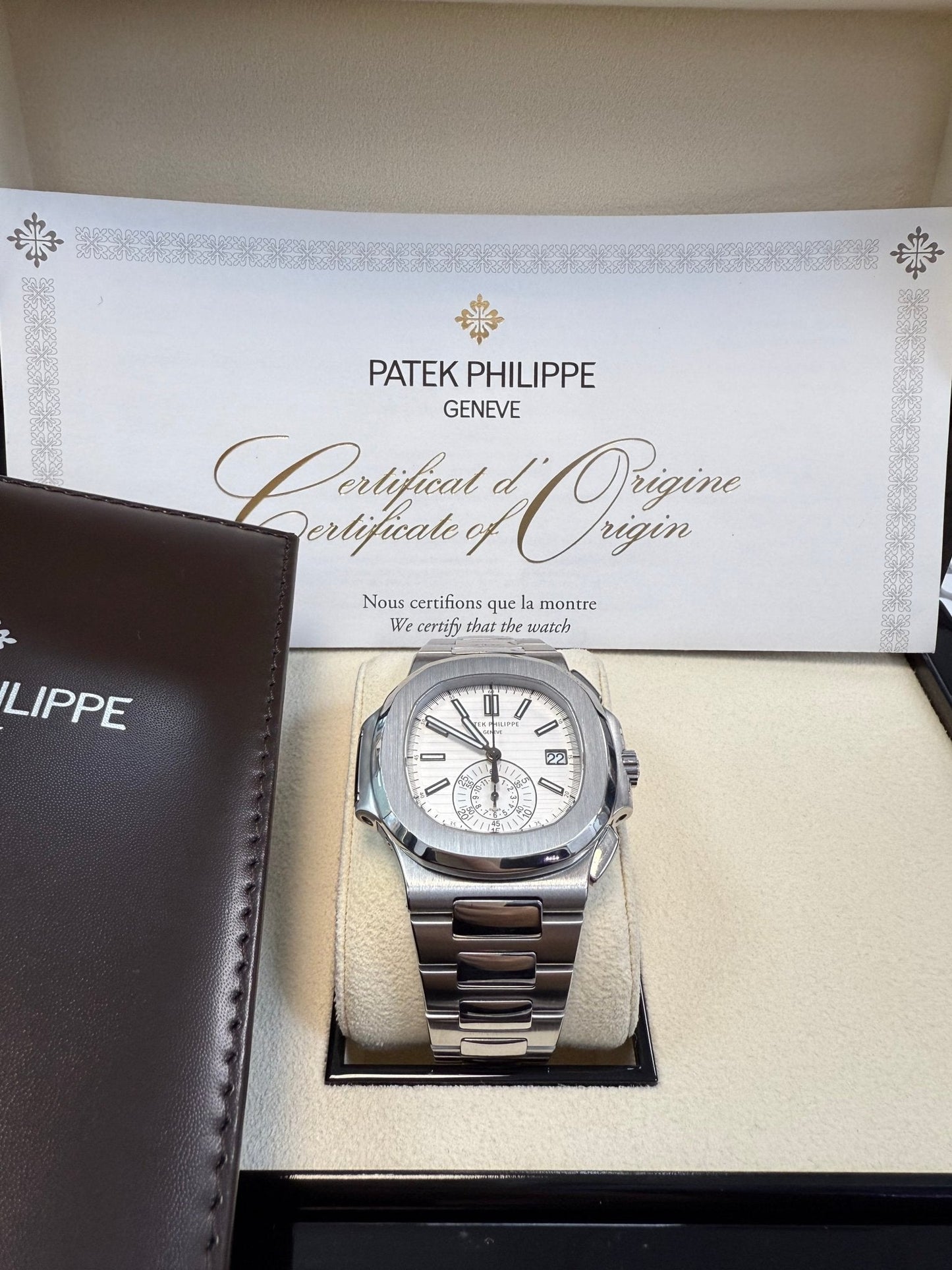 Patek Philippe Nautilus Chronograph White Dial 5980/1A-019