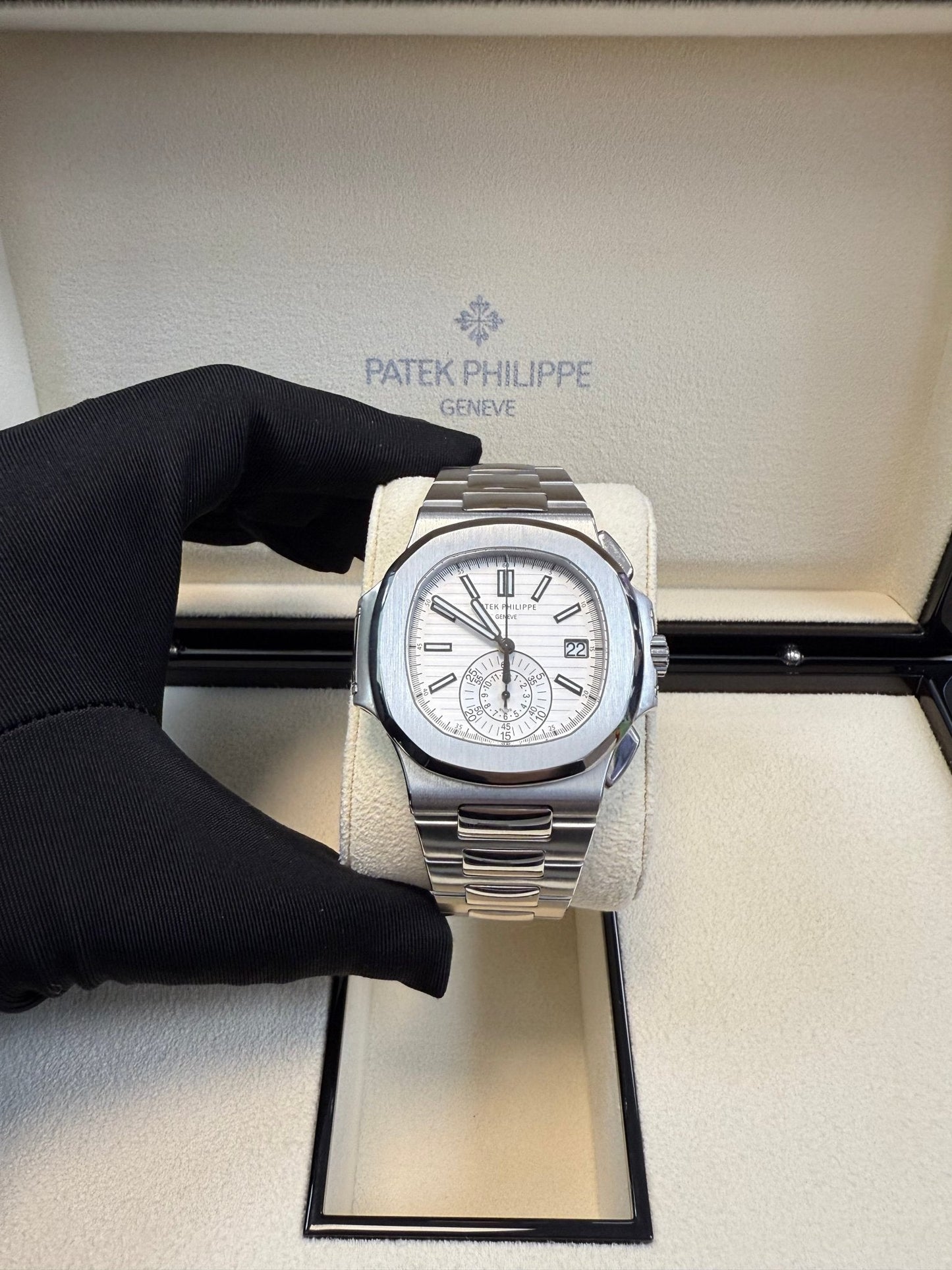 Patek Philippe Nautilus Chronograph White Dial 5980/1A-019