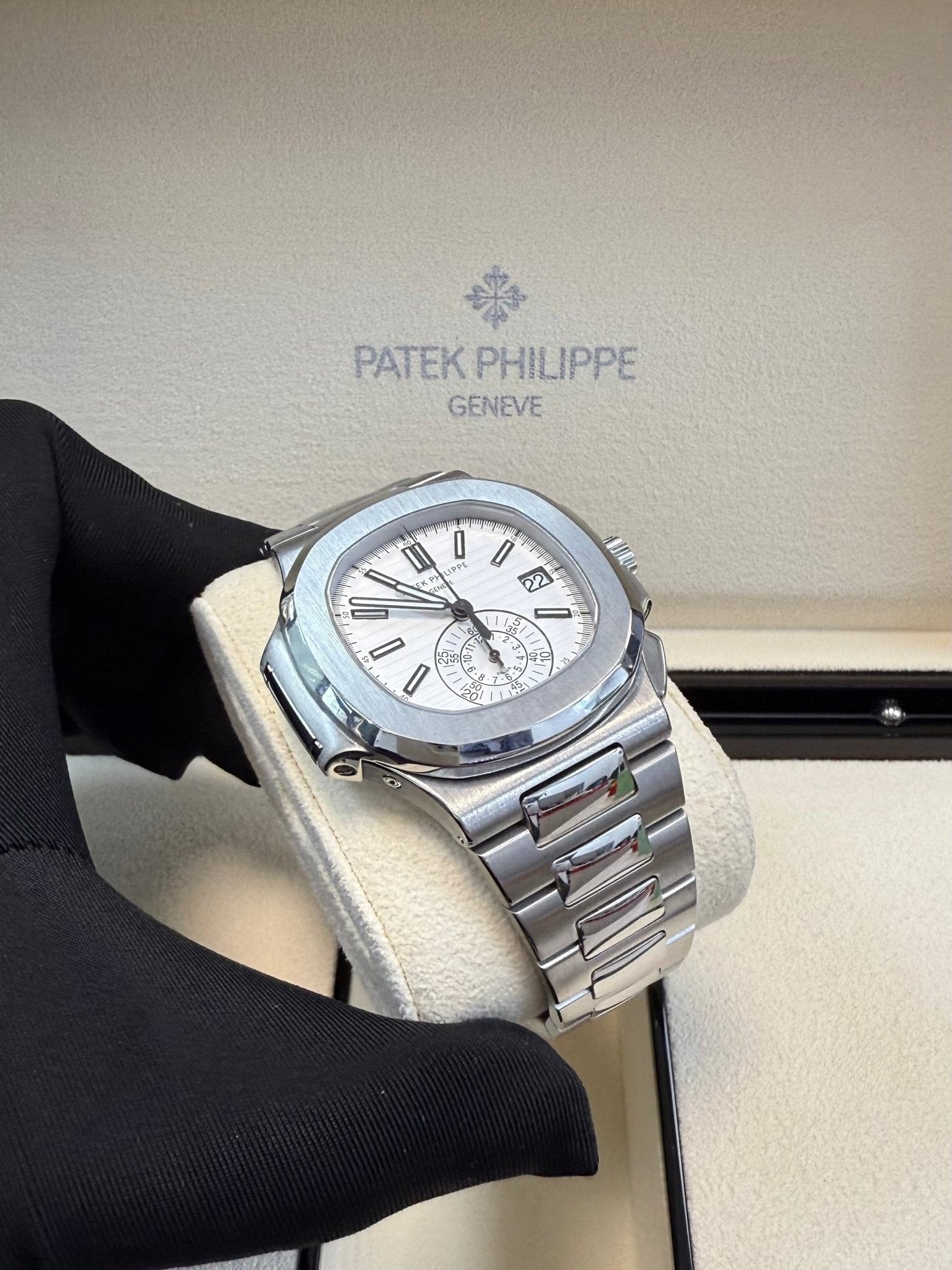 Patek Philippe Nautilus Chronograph White Dial 5980/1A-019