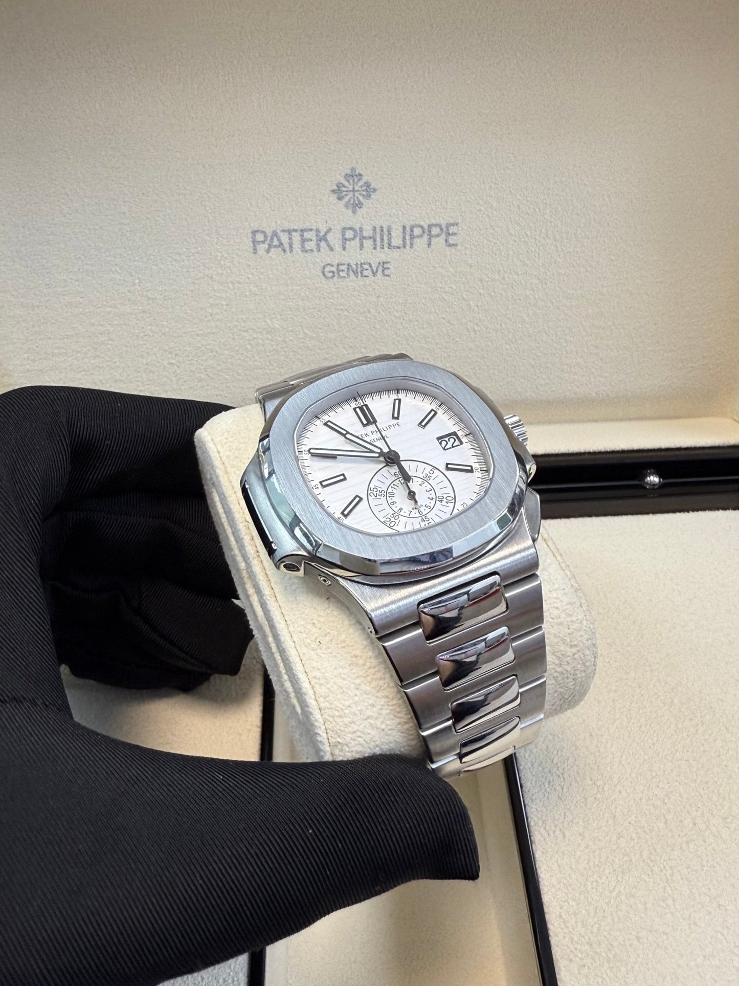 Patek Philippe Nautilus Chronograph White Dial 5980/1A-019