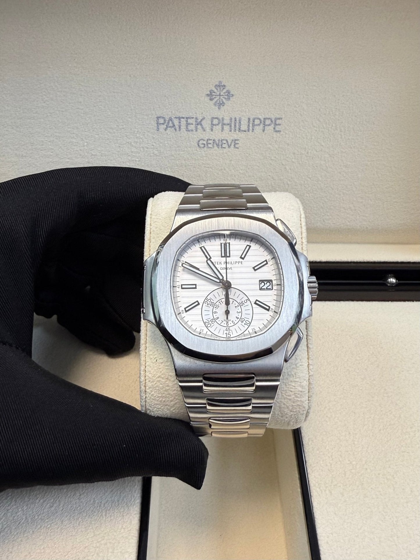 Patek Philippe Nautilus Chronograph White Dial 5980/1A-019