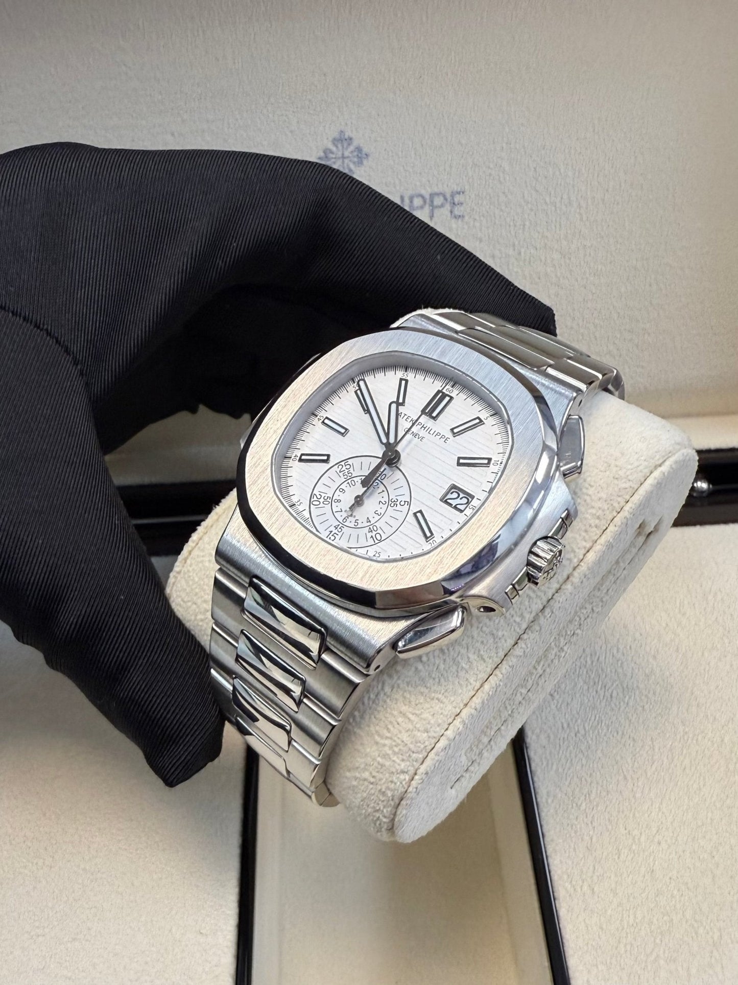 Patek Philippe Nautilus Chronograph White Dial 5980/1A-019