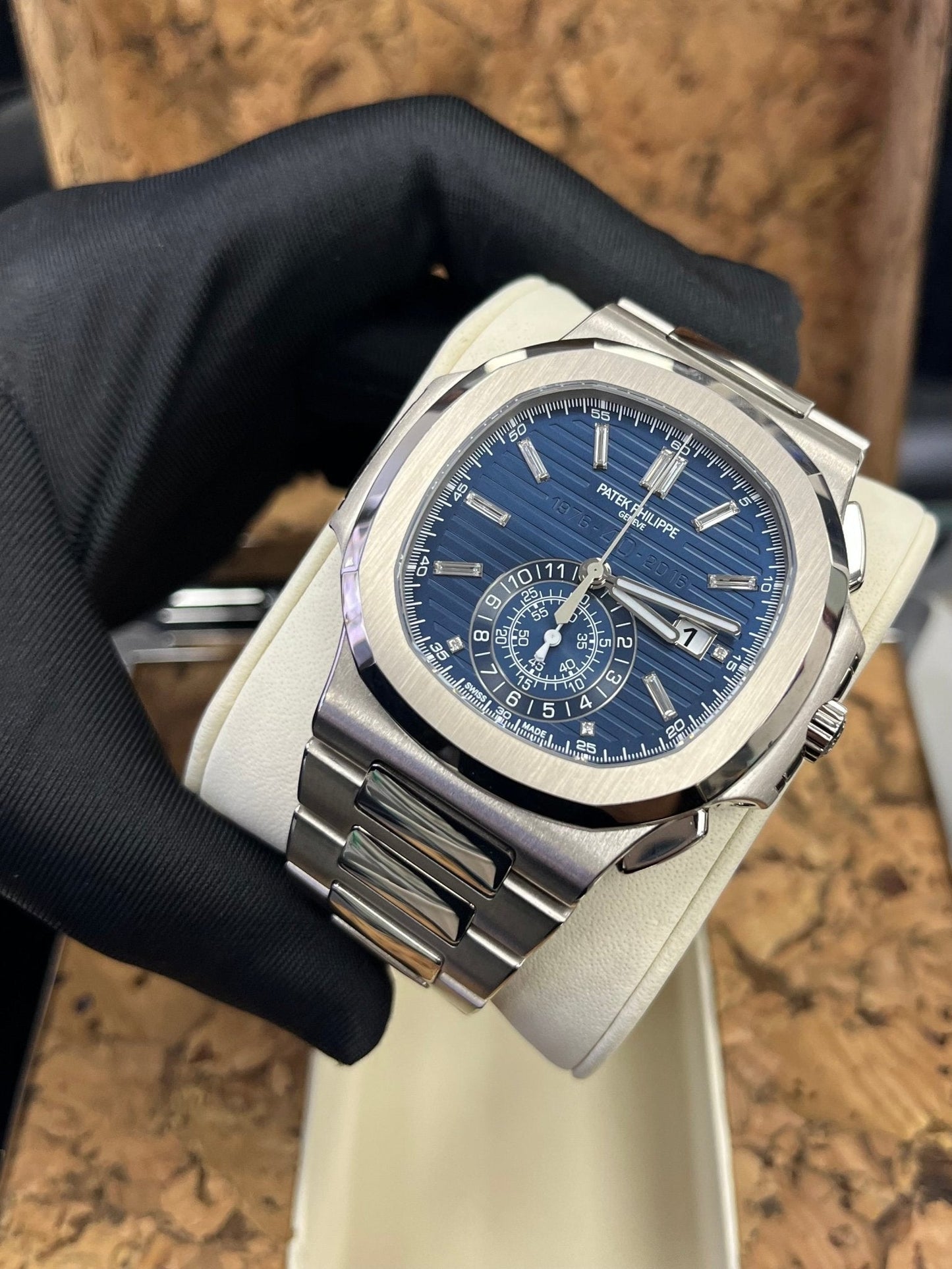 Patek Philippe Nautilus Chronograph White Gold Blue Dial 44mm 5976/1G-001