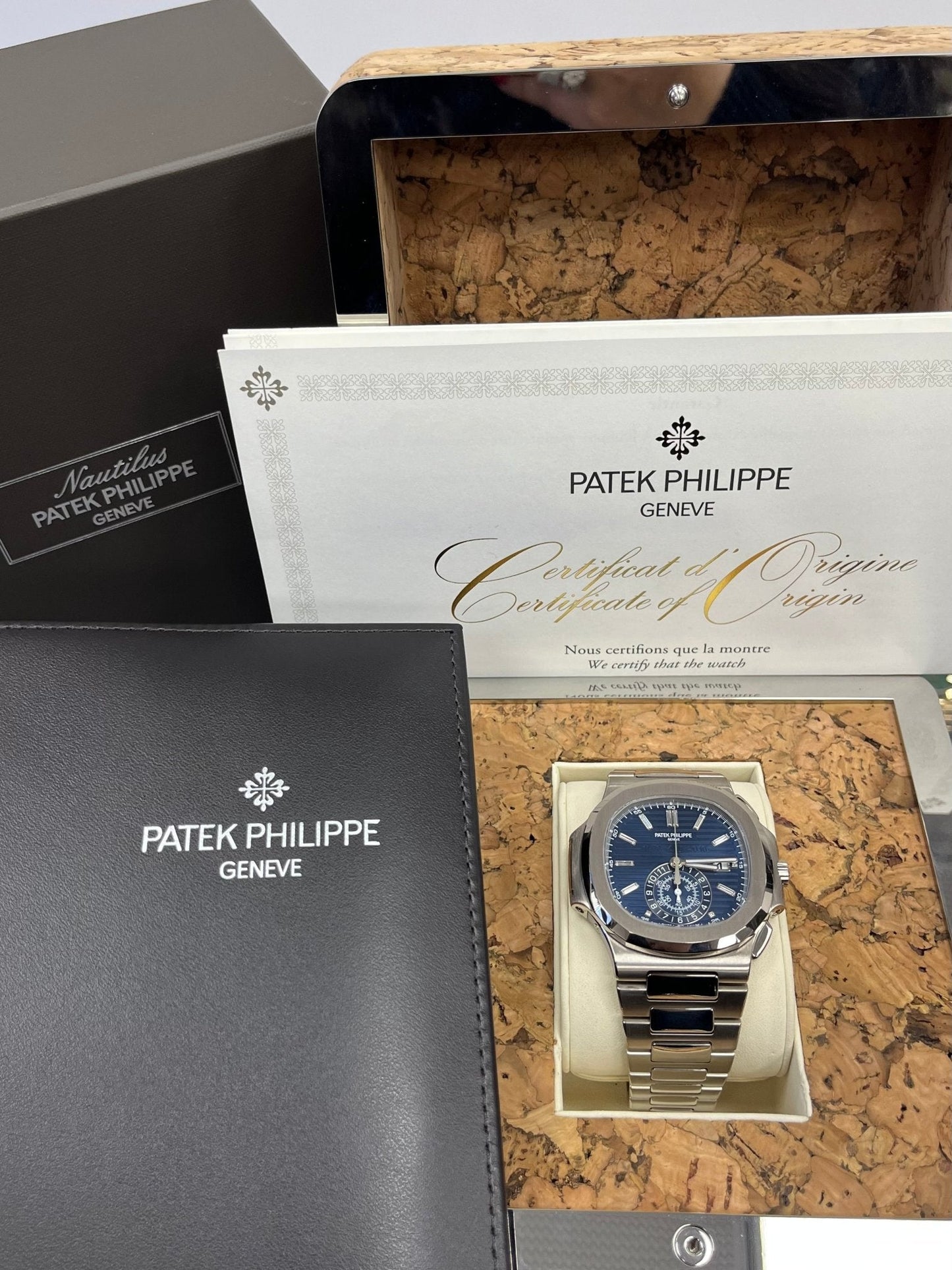 Patek Philippe Nautilus Chronograph White Gold Blue Dial 44mm 5976/1G-001