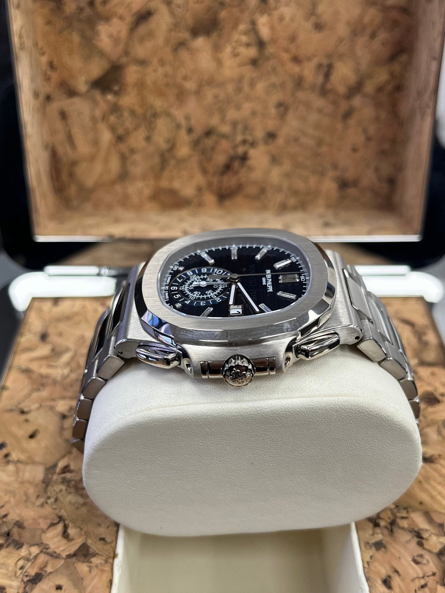 Patek Philippe Nautilus Chronograph White Gold Blue Dial 44mm 5976/1G-001