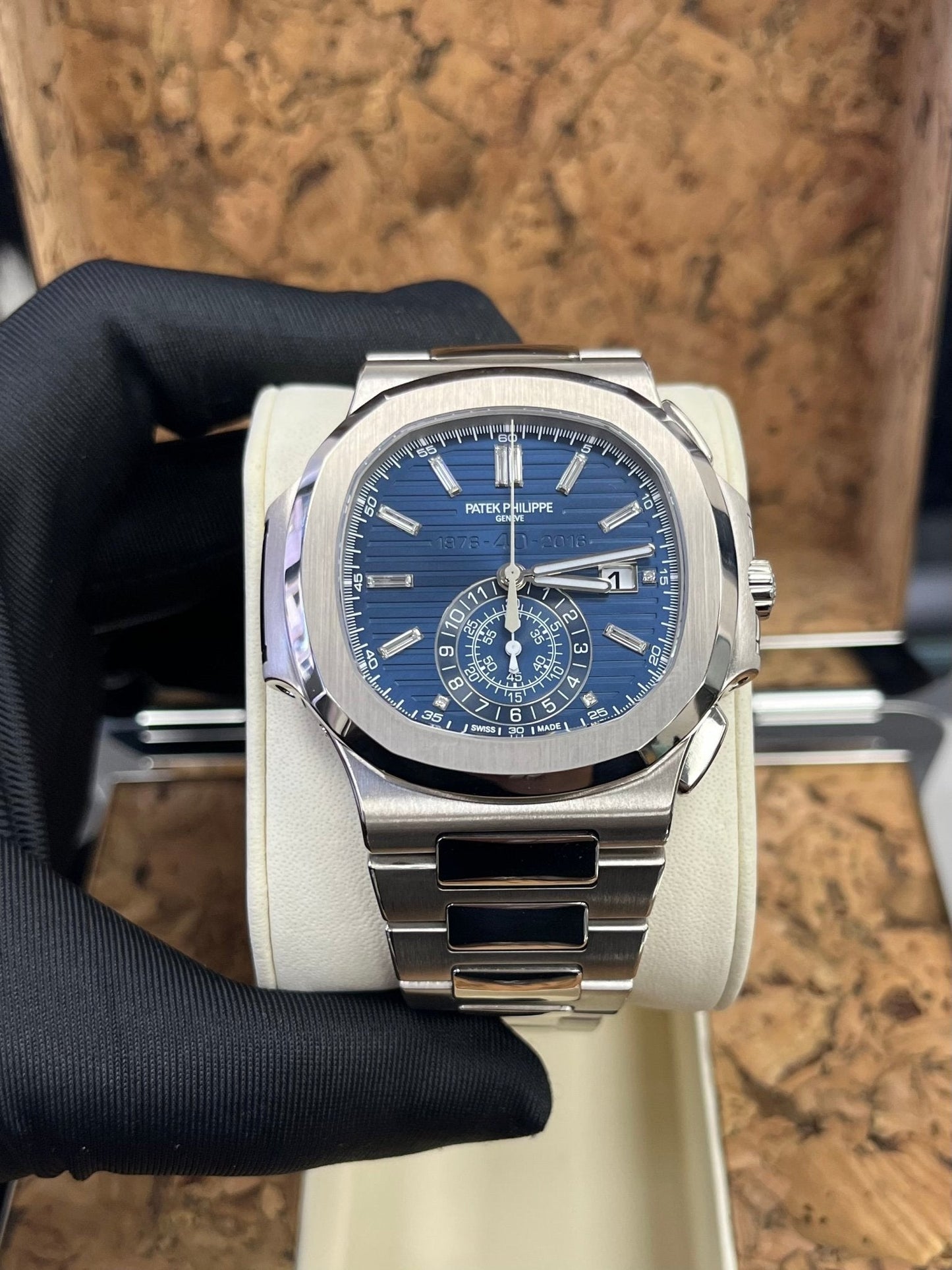 Patek Philippe Nautilus Chronograph White Gold Blue Dial 44mm 5976/1G-001
