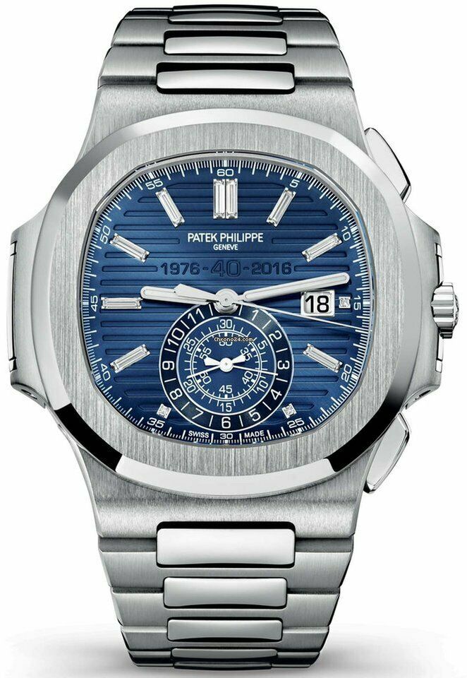 Patek Philippe Nautilus Chronograph White Gold Blue Dial 44mm 5976/1G-001
