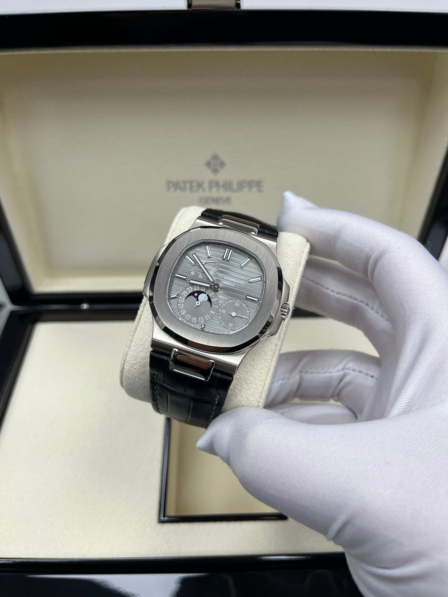 Patek Philippe Nautilus Grey Dial Ref # 5712G-001