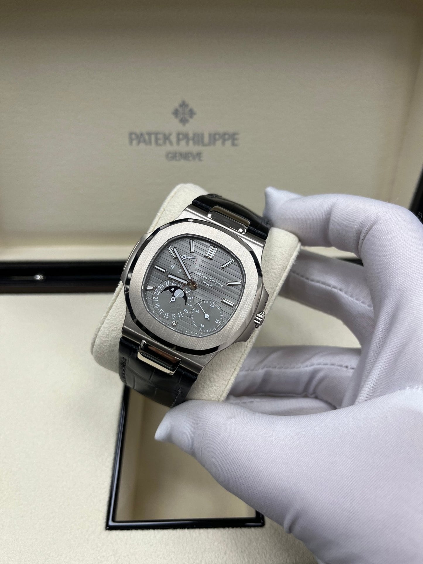 Patek Philippe Nautilus Grey Dial Ref # 5712G-001