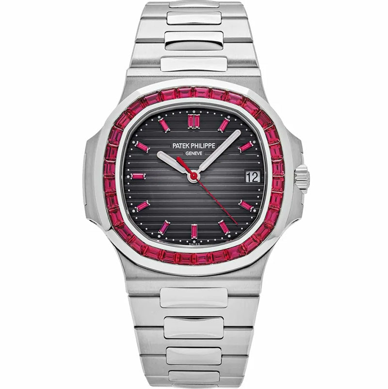 Patek Philippe Nautilus 5711/112P-001 Platinum Grey Dial Ruby Bezel