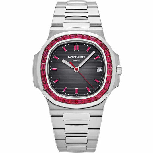 Patek Philippe Nautilus 5711/112P-001 Platinum Grey Dial Ruby Bezel