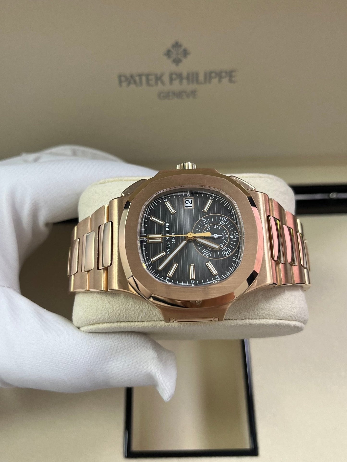 Patek Philippe Nautilus Rose Gold/ Black Gradient Dial (Ref#5980/1R-001)
