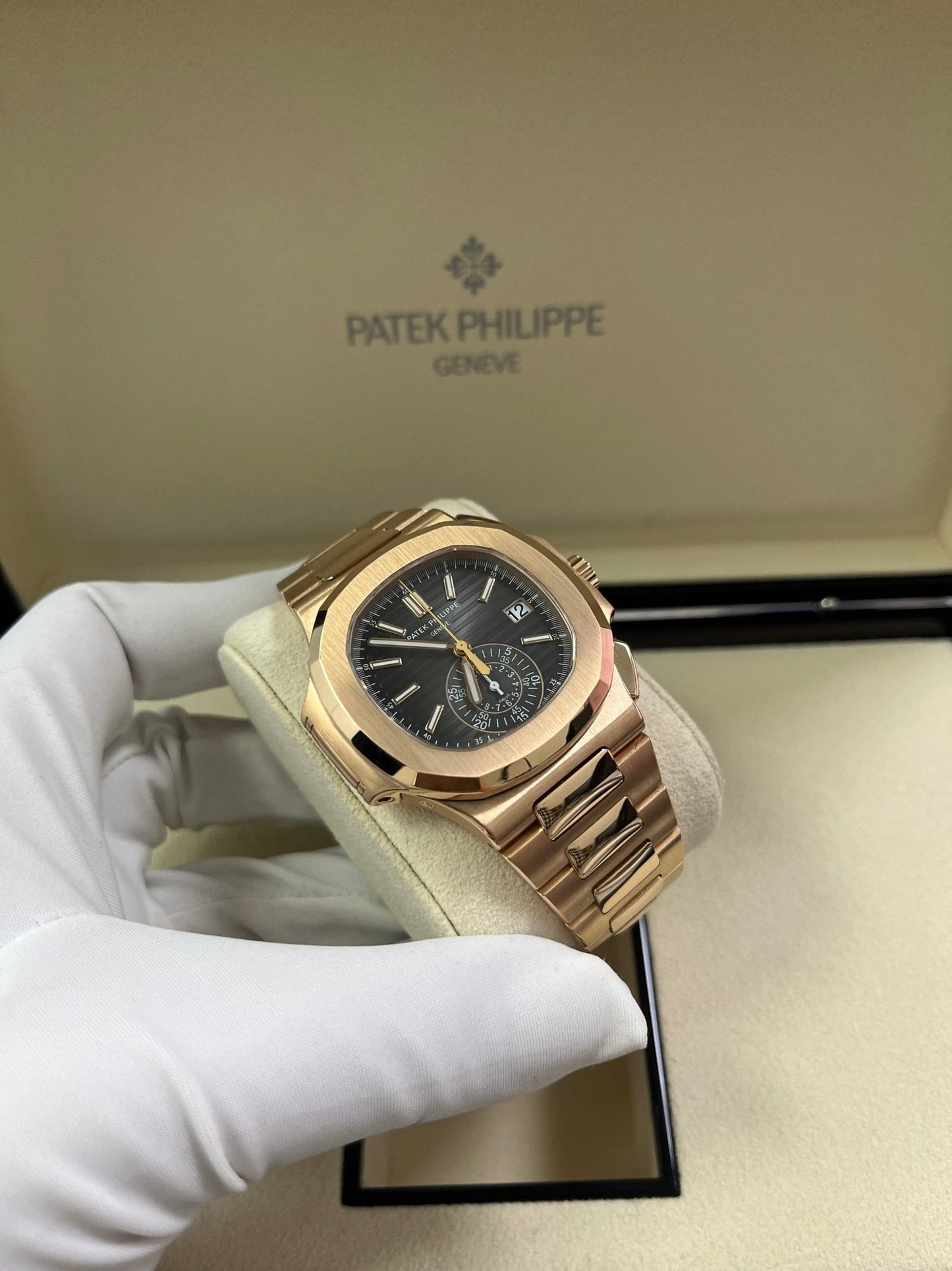 Patek Philippe Nautilus Rose Gold/ Black Gradient Dial (Ref#5980/1R-001)