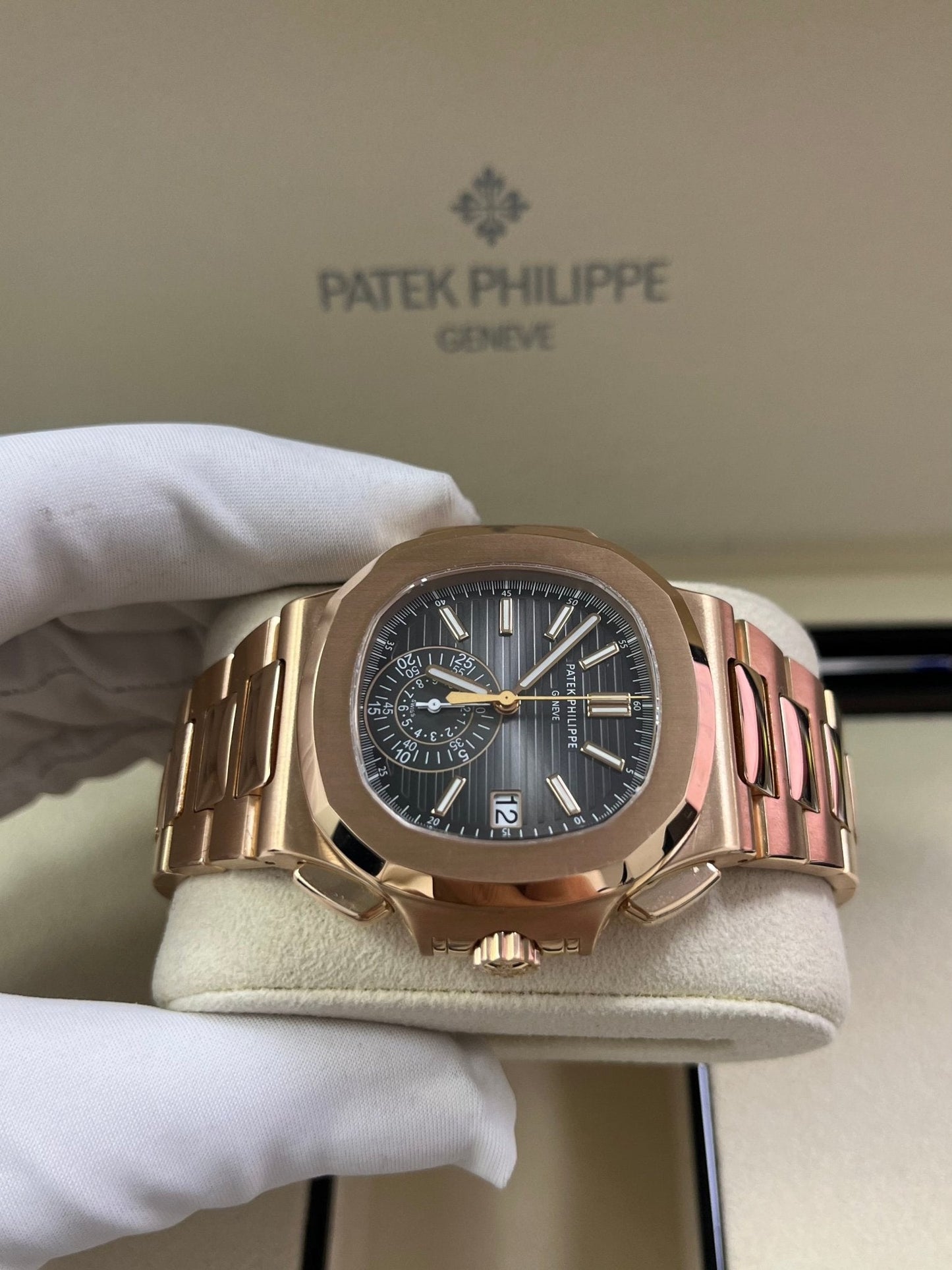 Patek Philippe Nautilus Rose Gold/ Black Gradient Dial (Ref#5980/1R-001)