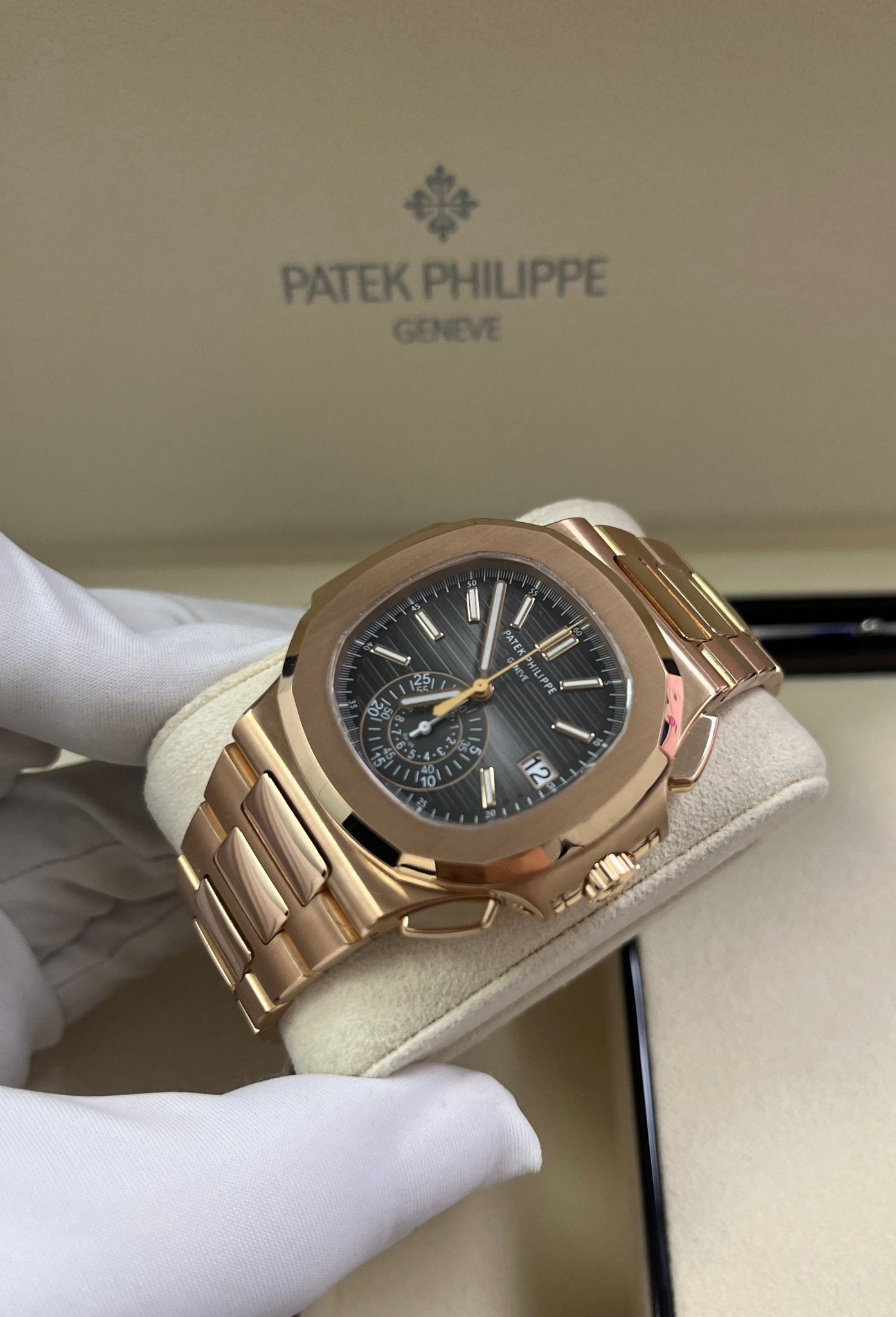 Patek Philippe Nautilus Rose Gold/ Black Gradient Dial (Ref#5980/1R-001)