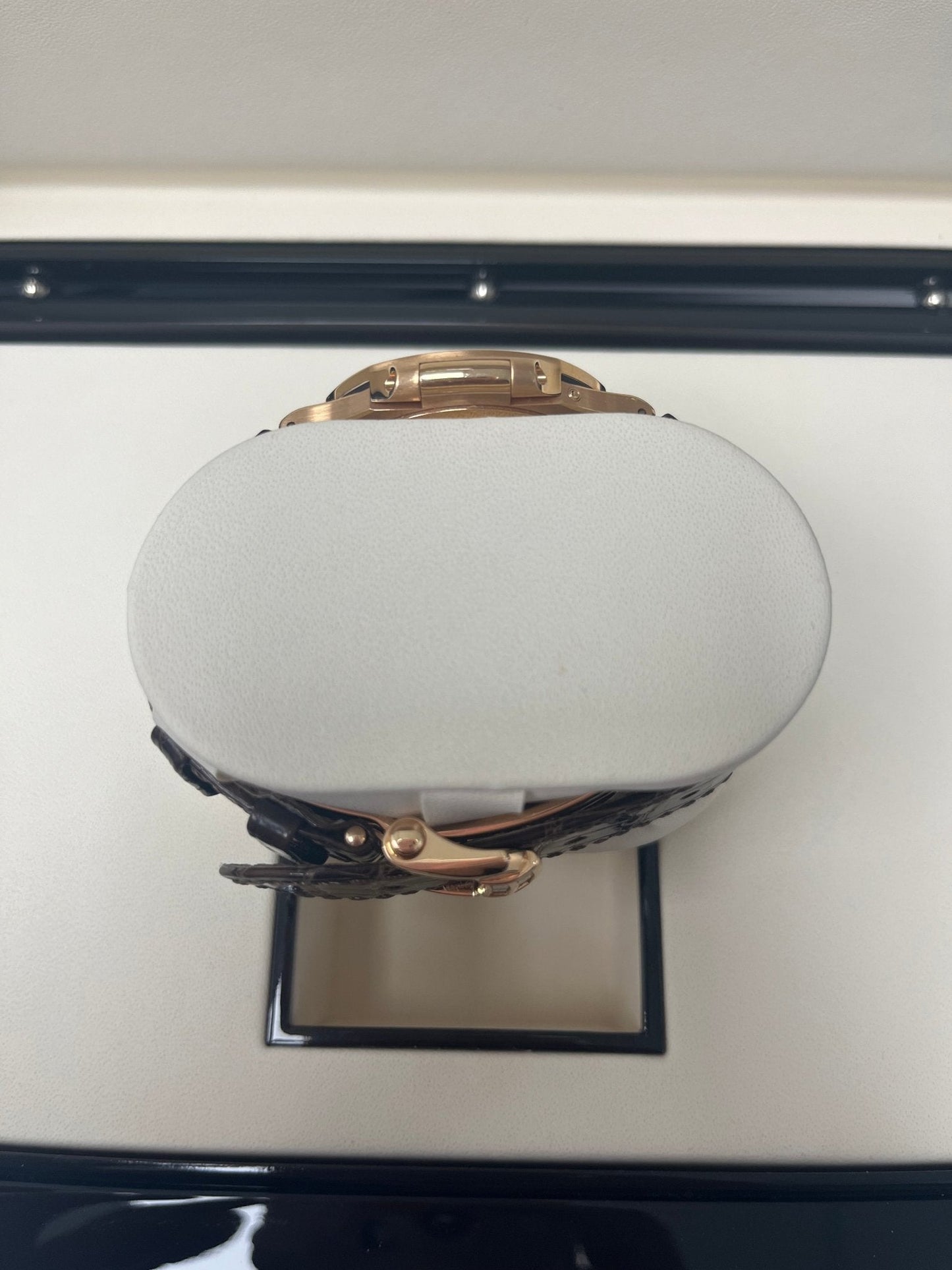 Patek Philippe Nautilus Rose Gold Diamond Bezel & Moon Phase Brown Dial 5724R 001