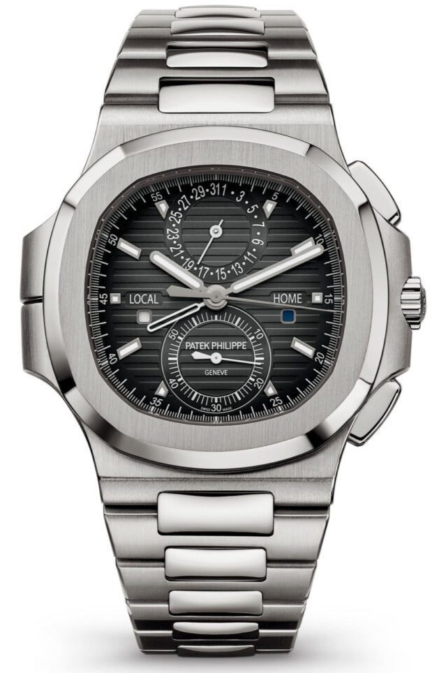 Patek Philippe Nautilus Travel Time Chronograph/ Stainless Steel/ Black Graduated Dial (Ref# 5990/1A-001)