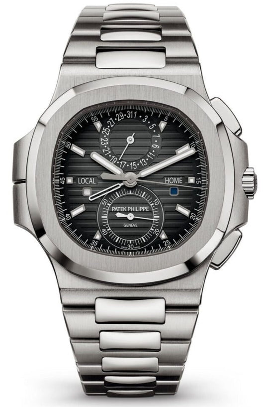 Patek Philippe Nautilus Travel Time Chronograph/ Stainless Steel/ Black Graduated Dial (Ref# 5990/1A-001)