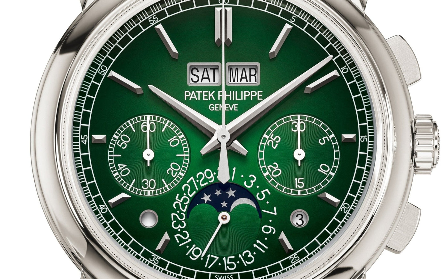 Patek Philippe Perpetual Calendar Chronograph Grand Complications Platinum Green Dial 5270P-0014