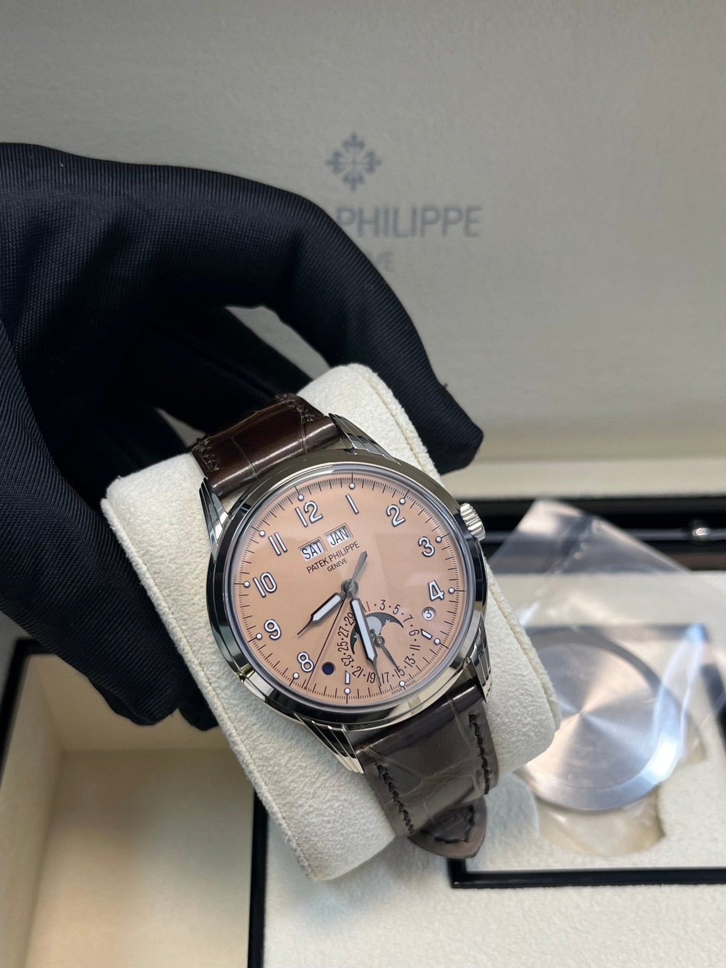 Patek Philippe Perpetual Calendar Grand Complications Salmon Dial Perpetual Calendar (Reference # 5320G)