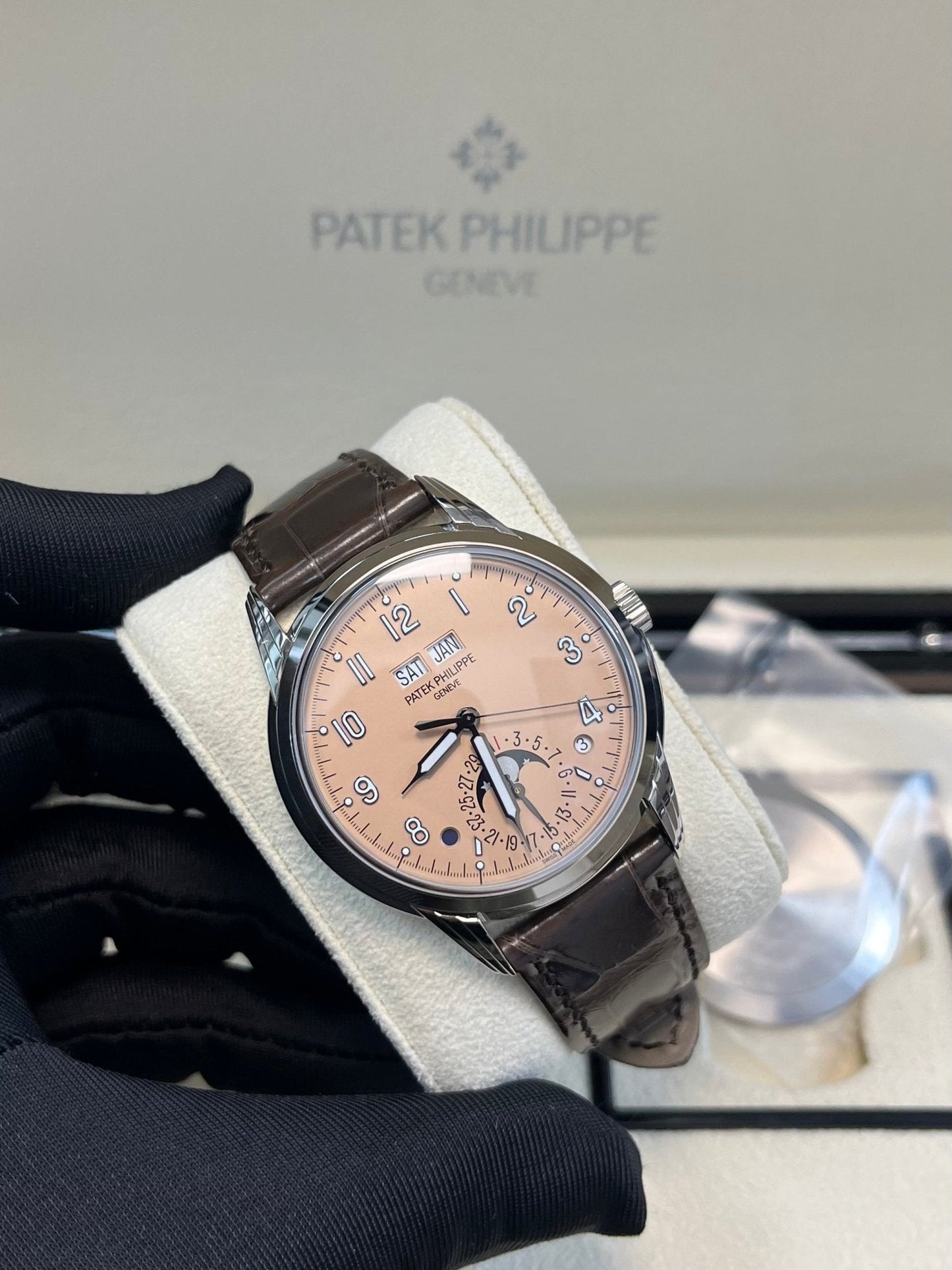 Patek Philippe Perpetual Calendar Grand Complications Salmon Dial Perpetual Calendar (Reference # 5320G)