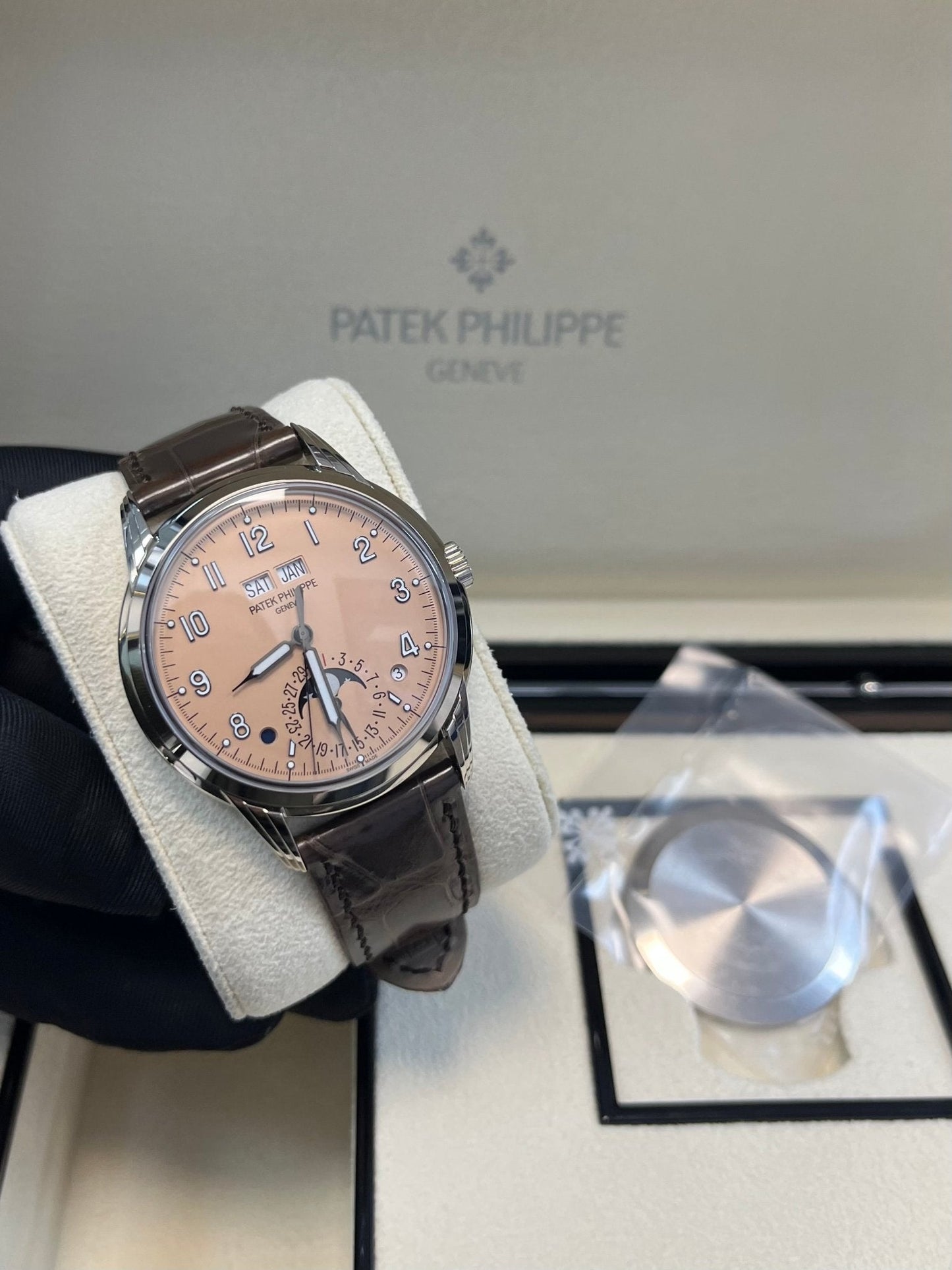 Patek Philippe Perpetual Calendar Grand Complications Salmon Dial Perpetual Calendar (Reference # 5320G)