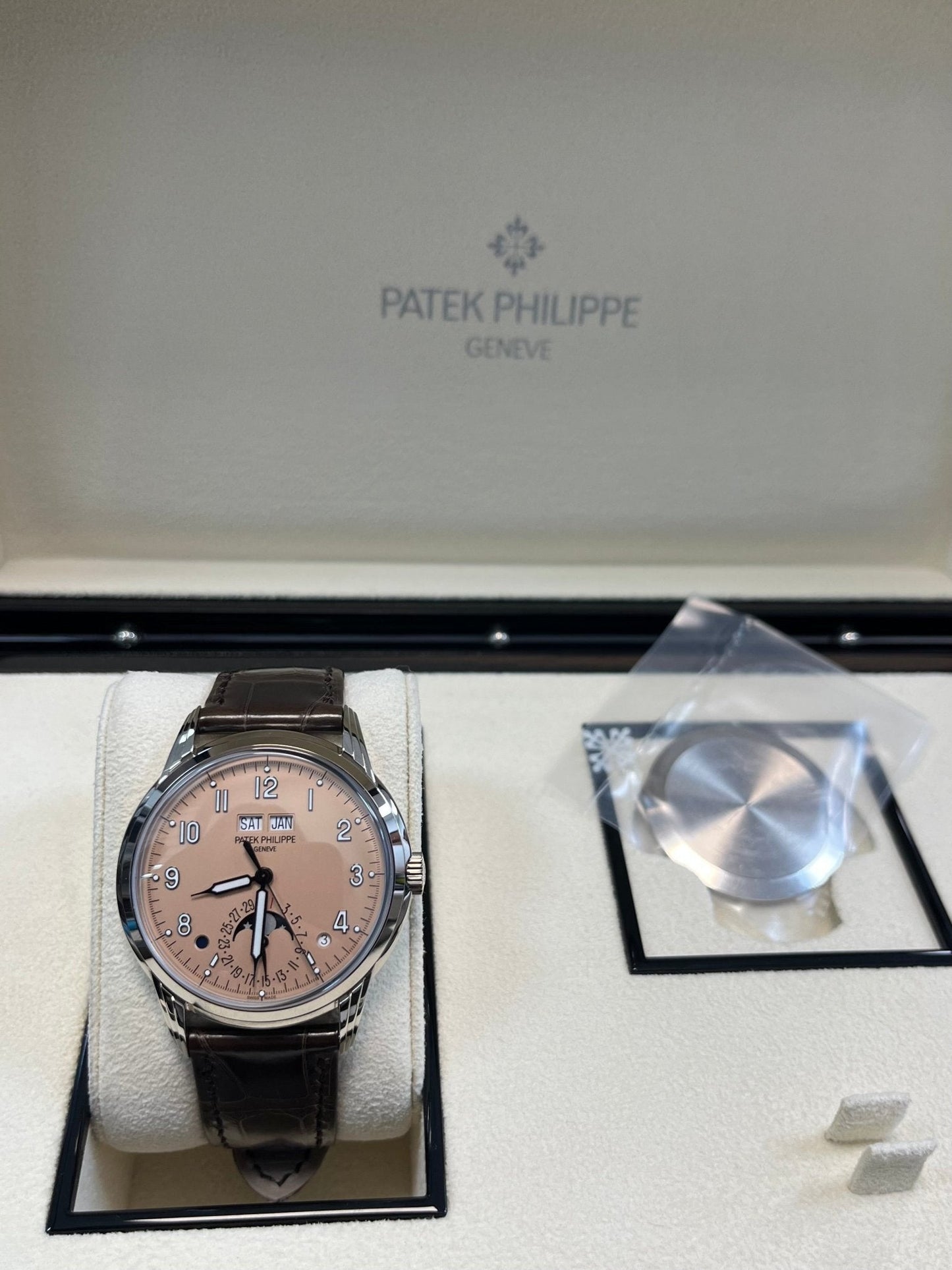 Patek Philippe Perpetual Calendar Grand Complications Salmon Dial Perpetual Calendar (Reference # 5320G)