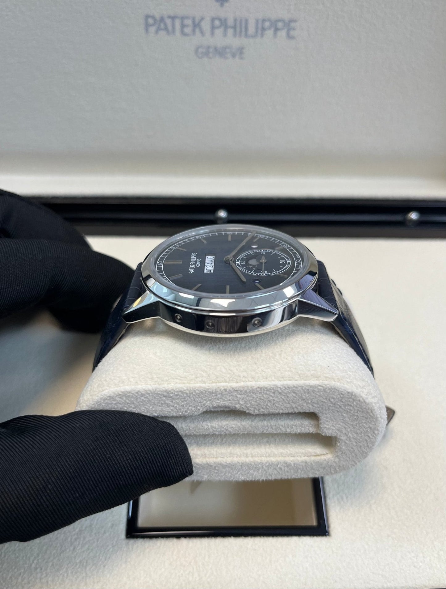 Patek Philippe Perpetual Calendar  In-Line Perpetual Calendar 41mm Platinum Case (Reference # 5236P-001)