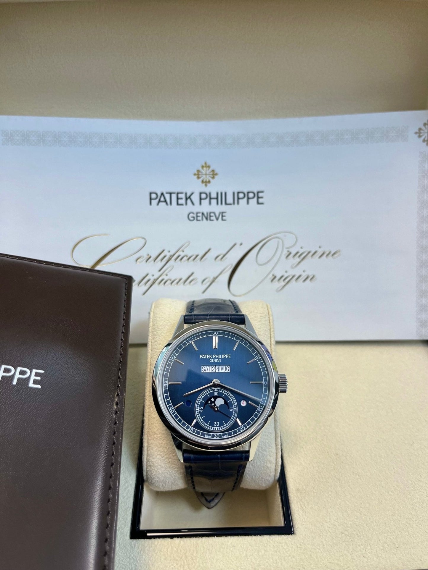 Patek Philippe Perpetual Calendar  In-Line Perpetual Calendar 41mm Platinum Case (Reference # 5236P-001)