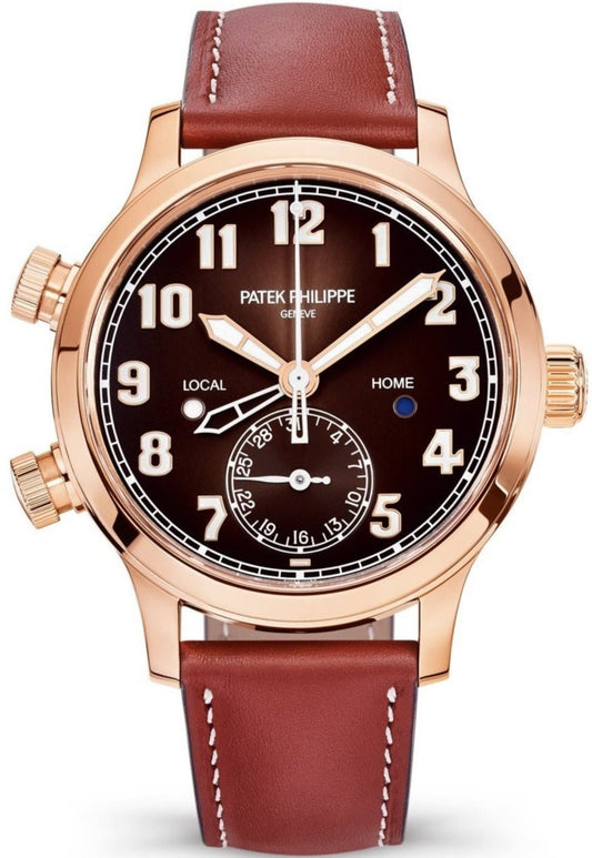 Patek Philippe Travel Time 37mm Rose Gold/ Brown Sunburst Dial (Ref# 7234R-001)