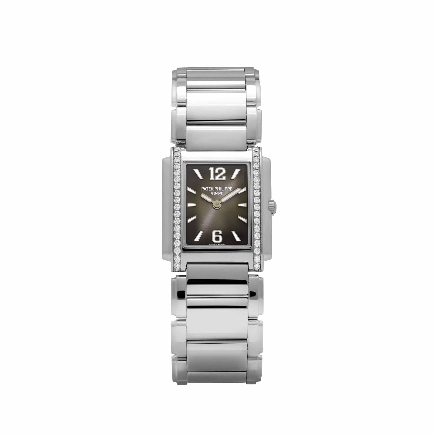 Patek Philippe Twenty-4 4910/1200A-010 'Ladies' Stainless Steel Gray Dial Diamond Bezel Quartz (2024)