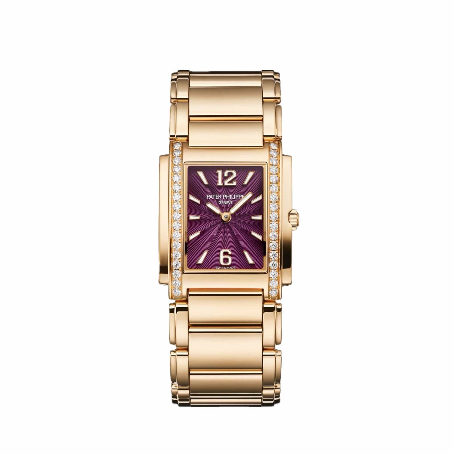 Patek Philippe Twenty-4 4910/1201R-010 'Ladies' Quartz Rose Gold Purple Dial Diamond Bezel (2024)