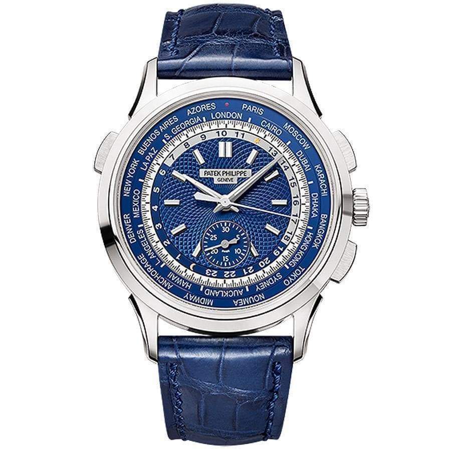 Patek Philippe World Time Chronograph Complication 39mm 5930G Blue Dial