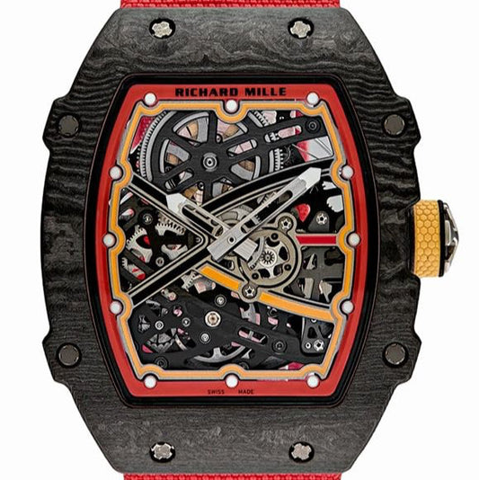 Richard Mille RM67-02 Sebastien Ogier 38.7 mm x 47.52 mm Transparent Dial Carbon Fabric Strap