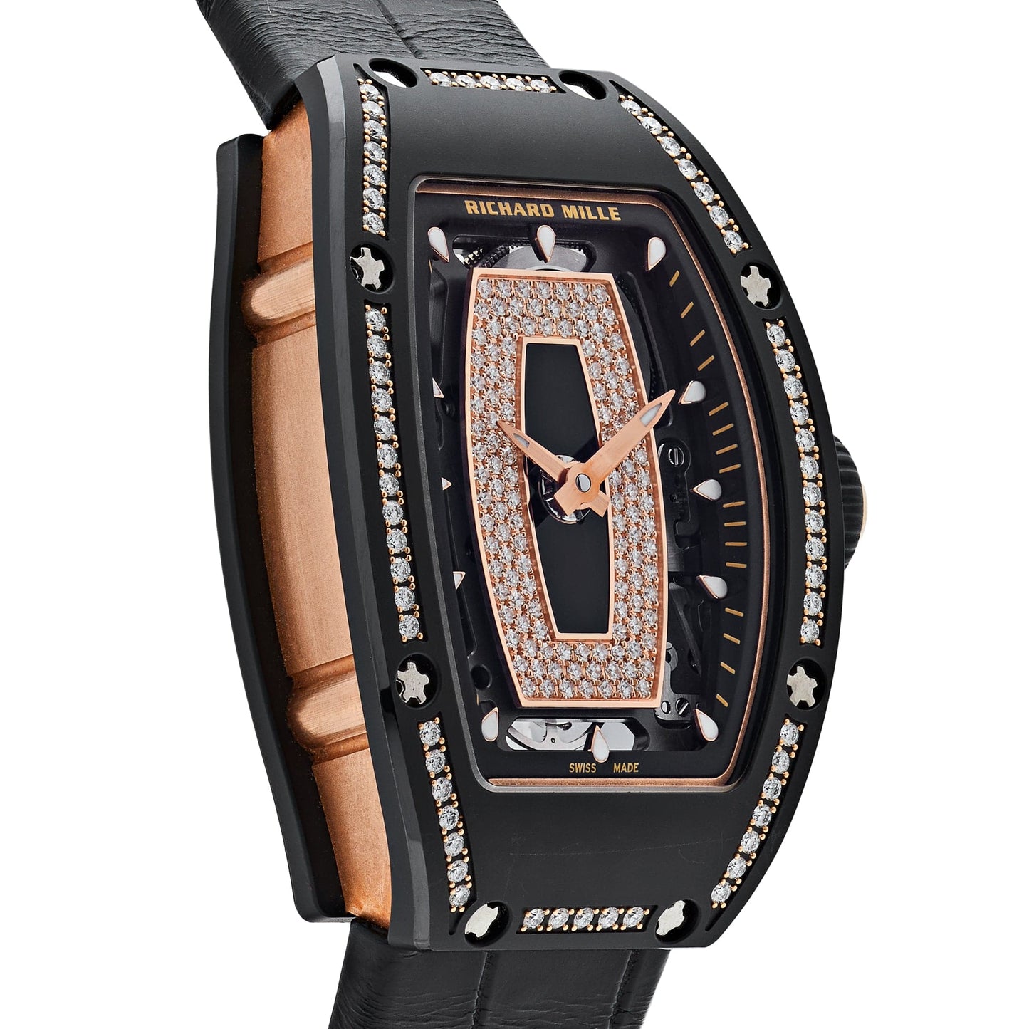Richard Mille RM 07-01 'Ladies'  Black Ceramic Black Lips Diamond Bezel