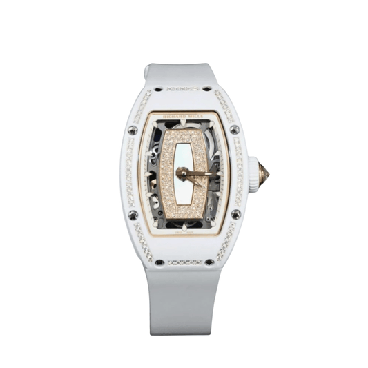 Richard Mille RM 07-01 'Ladies' White Ceramic Rose Gold Jasper Mother of Pearl Dial Diamond Bezel