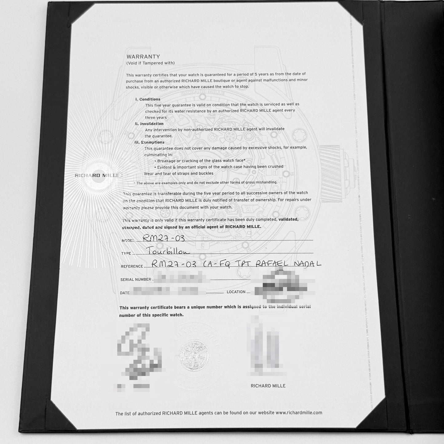 Richard Mille RM 27-03 Tourbillon Rafael Nadal Red Yellow Quartz TPT Limited Edition of 50