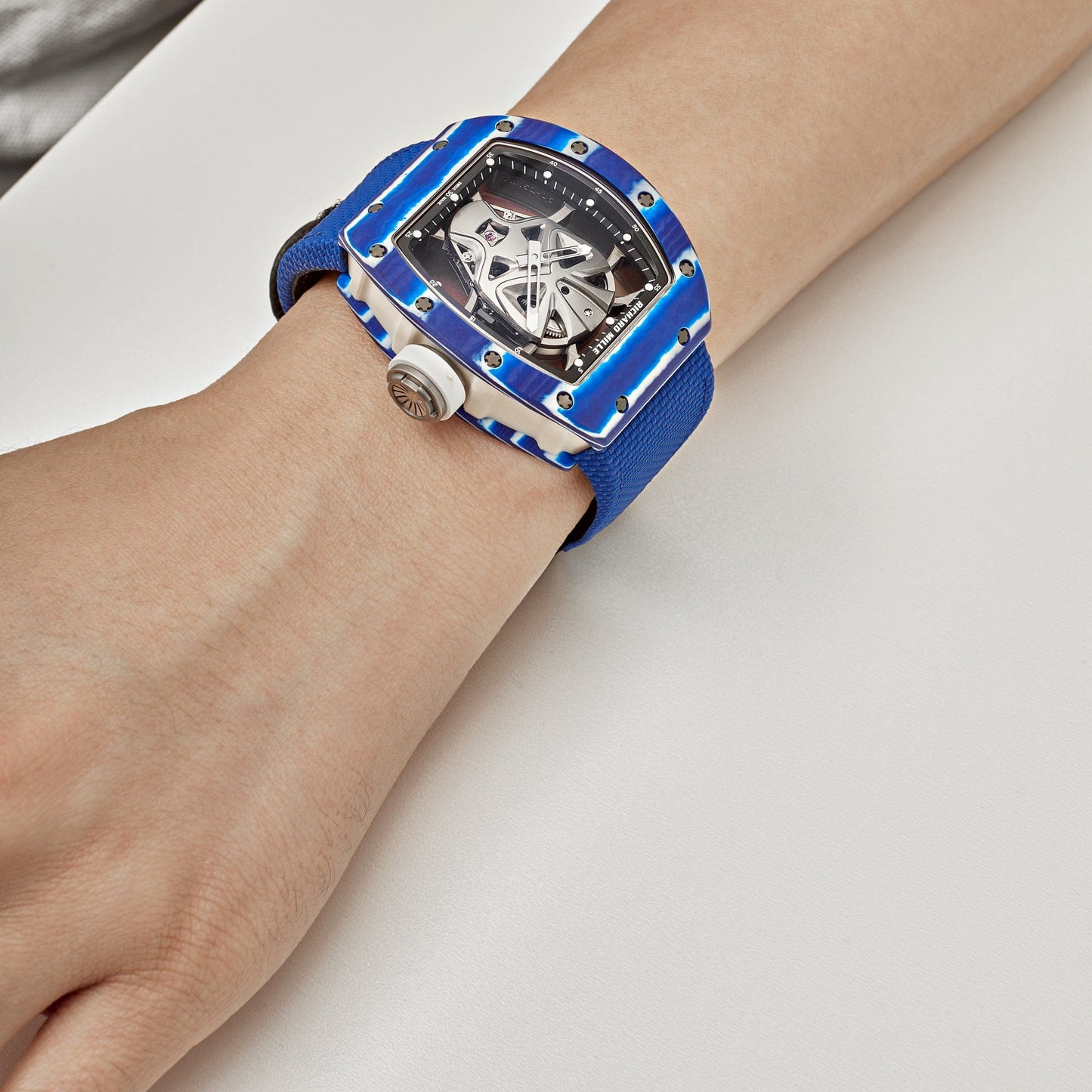 Richard Mille RM 52-06 Tourbillon 'Mask' Blue White Quartz TPT Limited Edition of 18